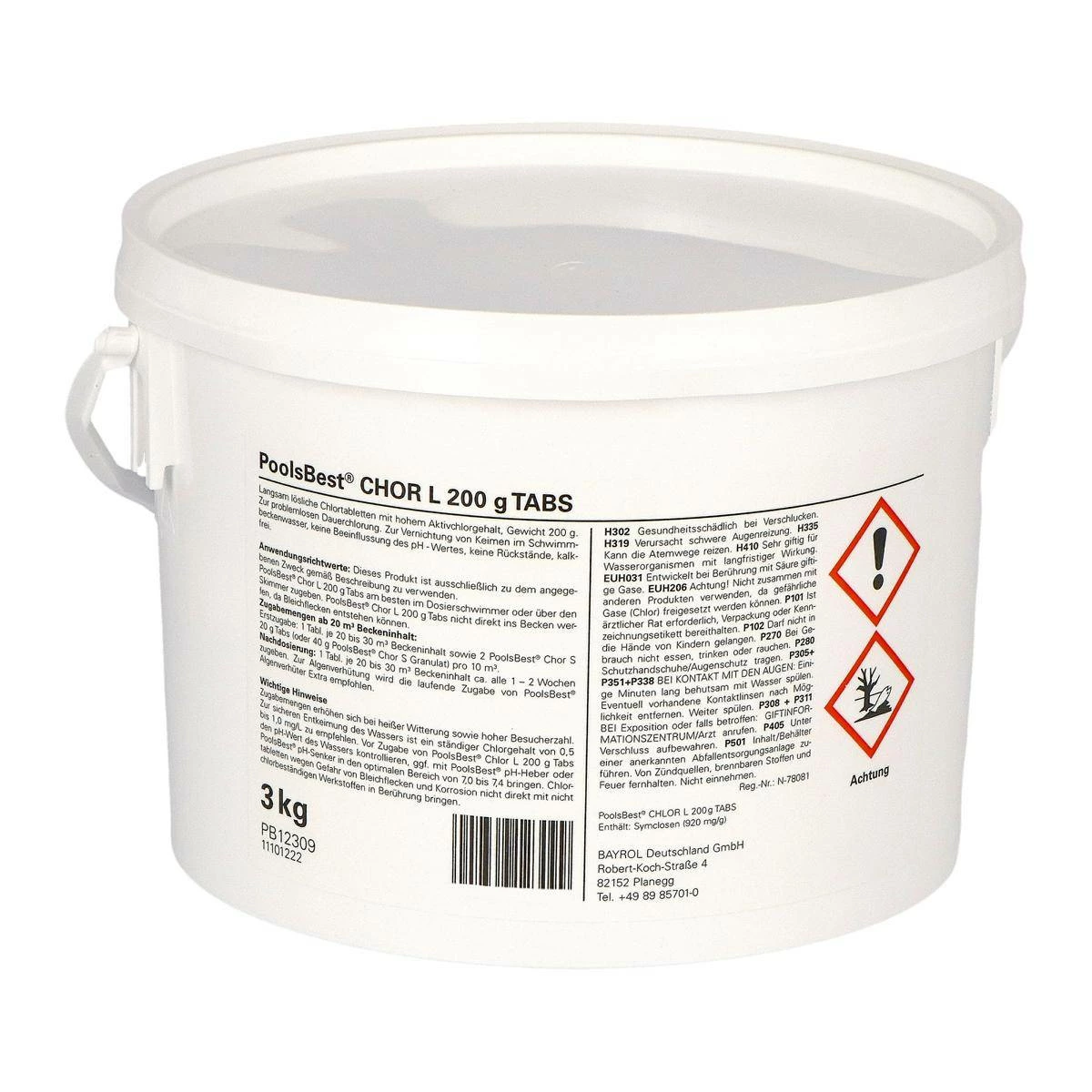 3 Kg - PoolsBest® Chlor L 200g Tabletten 92% Aktivchlor Langsamlöslich 4 3 Kg - PoolsBest® Chlor L 200g Tabletten 92% Aktivchlor Langsamlöslich – Bild 2