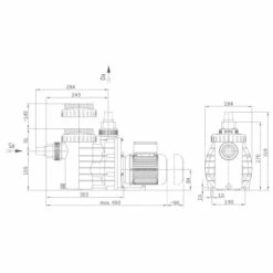 Speck Badu Magic II 4 - Filterpumpe 4m³/h Bis 24m³ Becken -Schwimmbad Verkaufs-Shop Badu Magic II Zeichnung 1280x1280 2