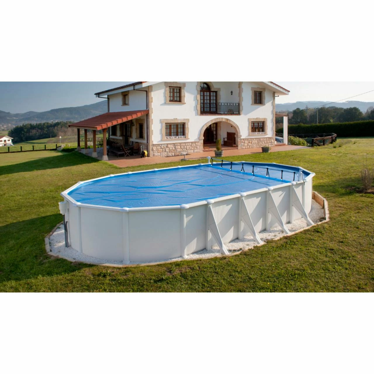 Aufrollvorrichtung Für GRE Stahlwandbecken - Installation Auf Dem Beckenrand 6 Aufrollvorrichtung Für GRE Stahlwandbecken - Installation Auf Dem Beckenrand – Bild 4